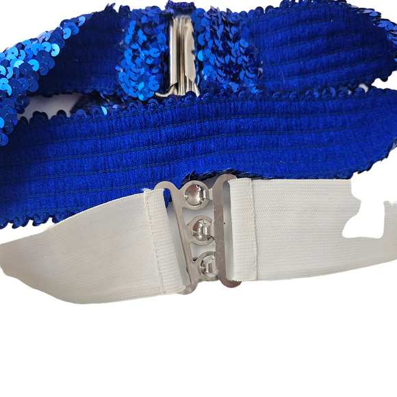 Lot 6 Vintage 1990s Belts stretchy one size assorted colors buckles - Picture 10 of 13